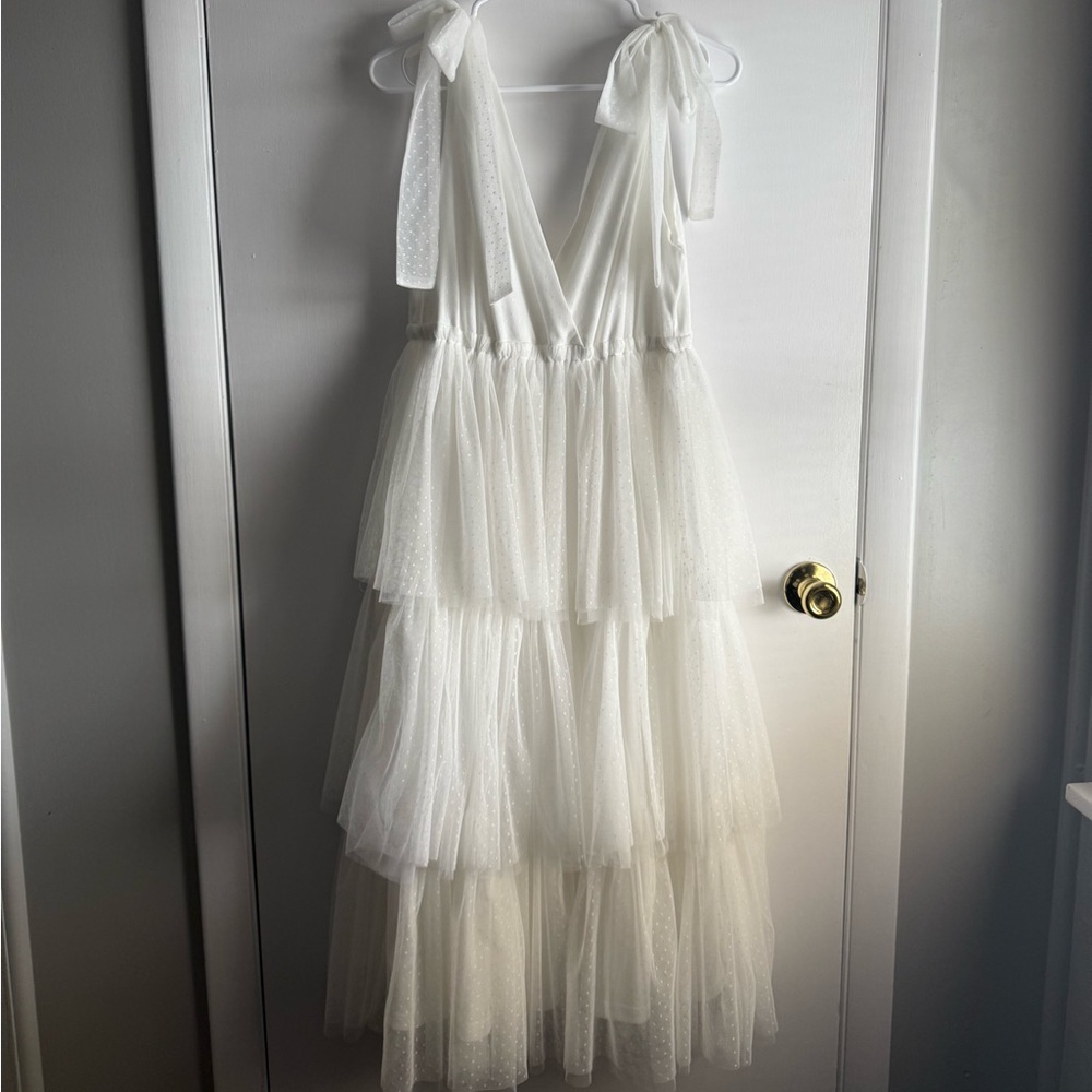 Baltic Born Ivory Layered Midi Dress